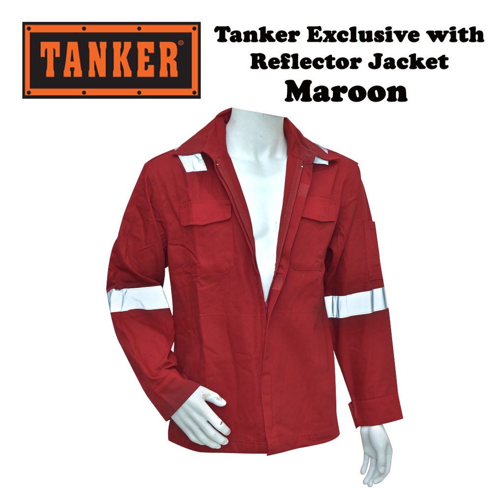 Tanker Exclusive with Reflector Jacket - Maroon - Image 2