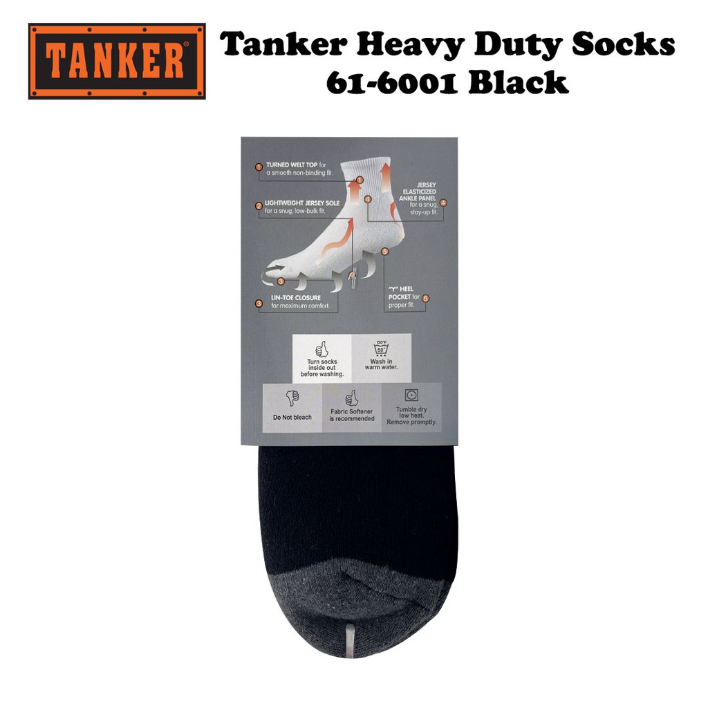 Tanker Heavy Duty Socks 61-6001 - Dk Grey/Black - Image 3