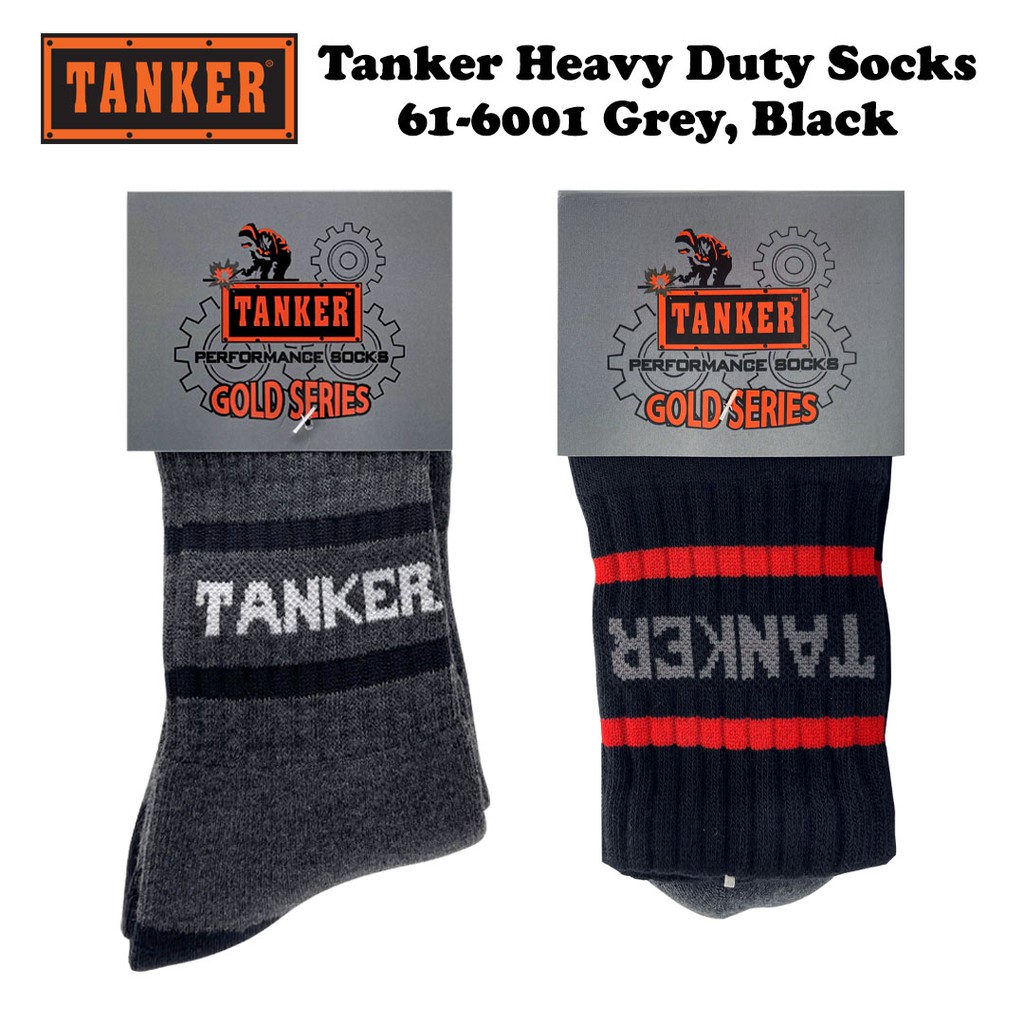 Tanker Heavy Duty Socks 61-6001 - Dk Grey/Black