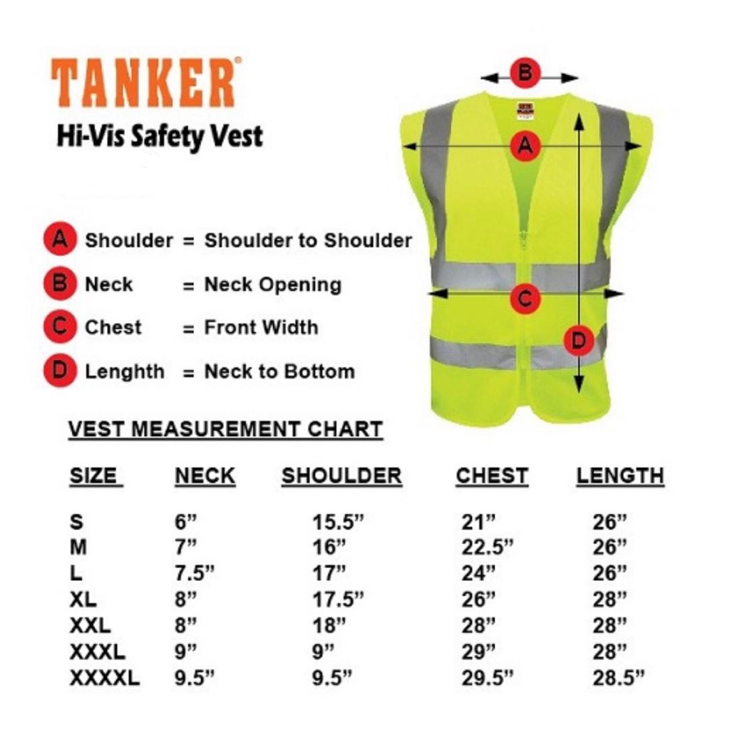Tanker Safety Vest TSV5314 - Yellow - Image 4