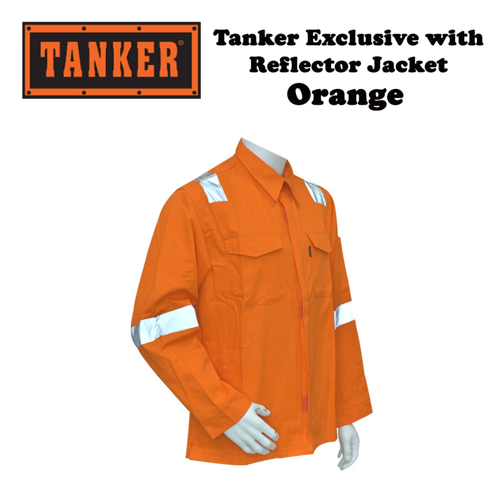 Tanker Exclusive with Reflector Jacket - Orange - Image 3
