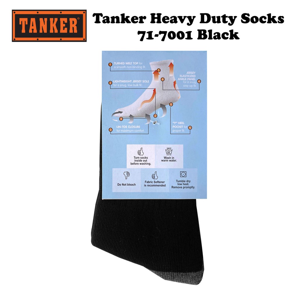 Tanker Heavy Duty Socks 71-7001 - Dk Grey/Black - Image 5