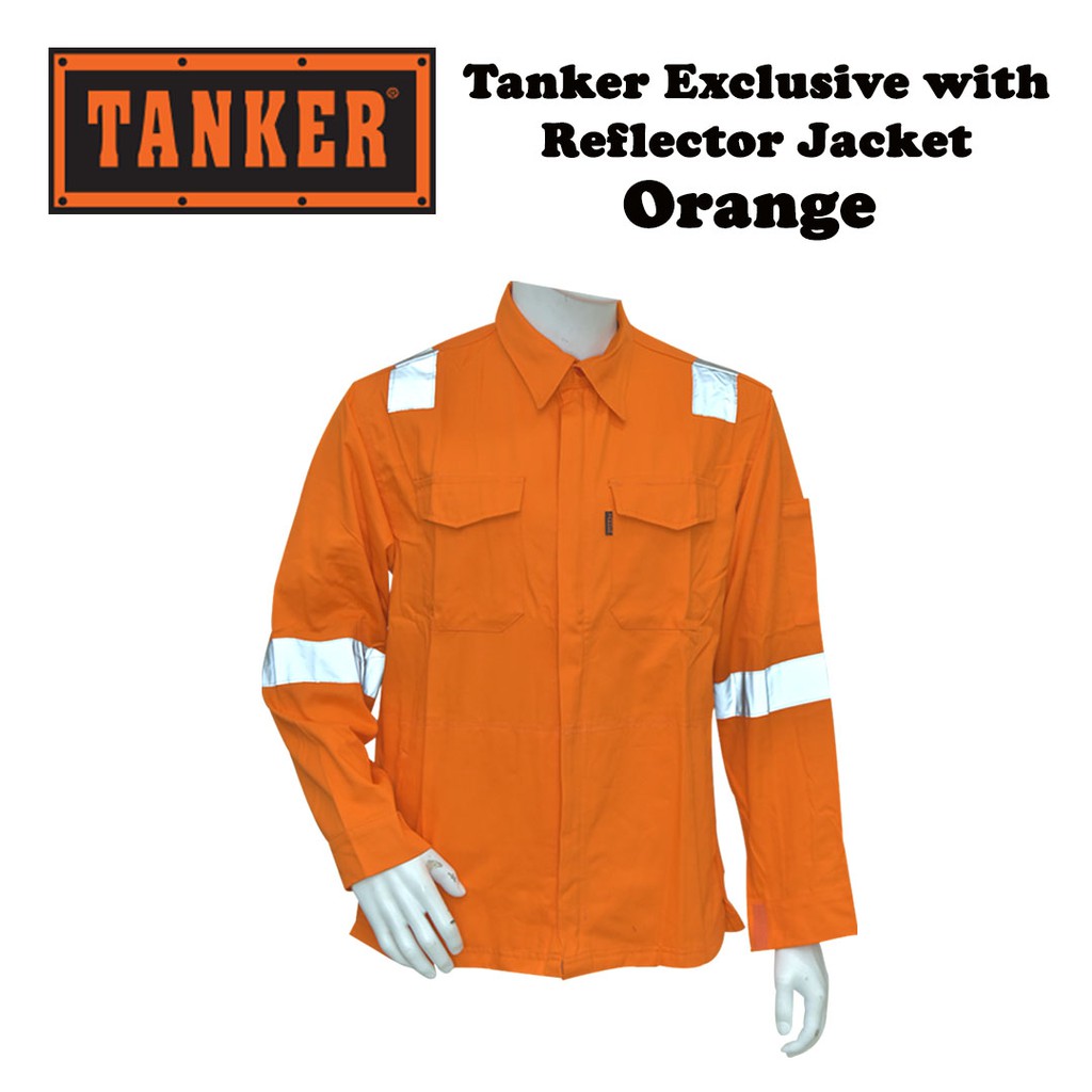 Tanker Exclusive with Reflector Jacket - Orange - Image 4