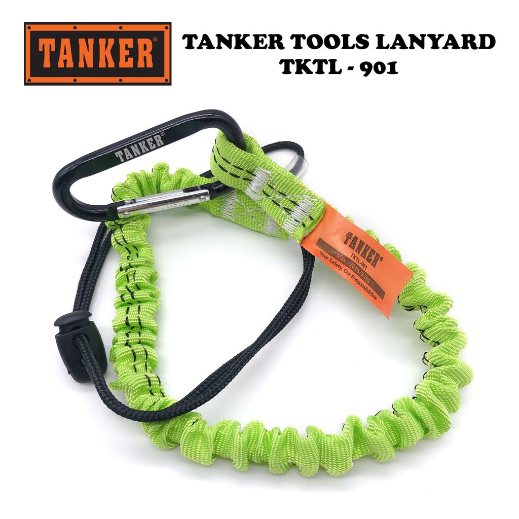 Tanker Tools Lanyard - Fluorescent Green & Orange (2cm x 85cm) - Image 5
