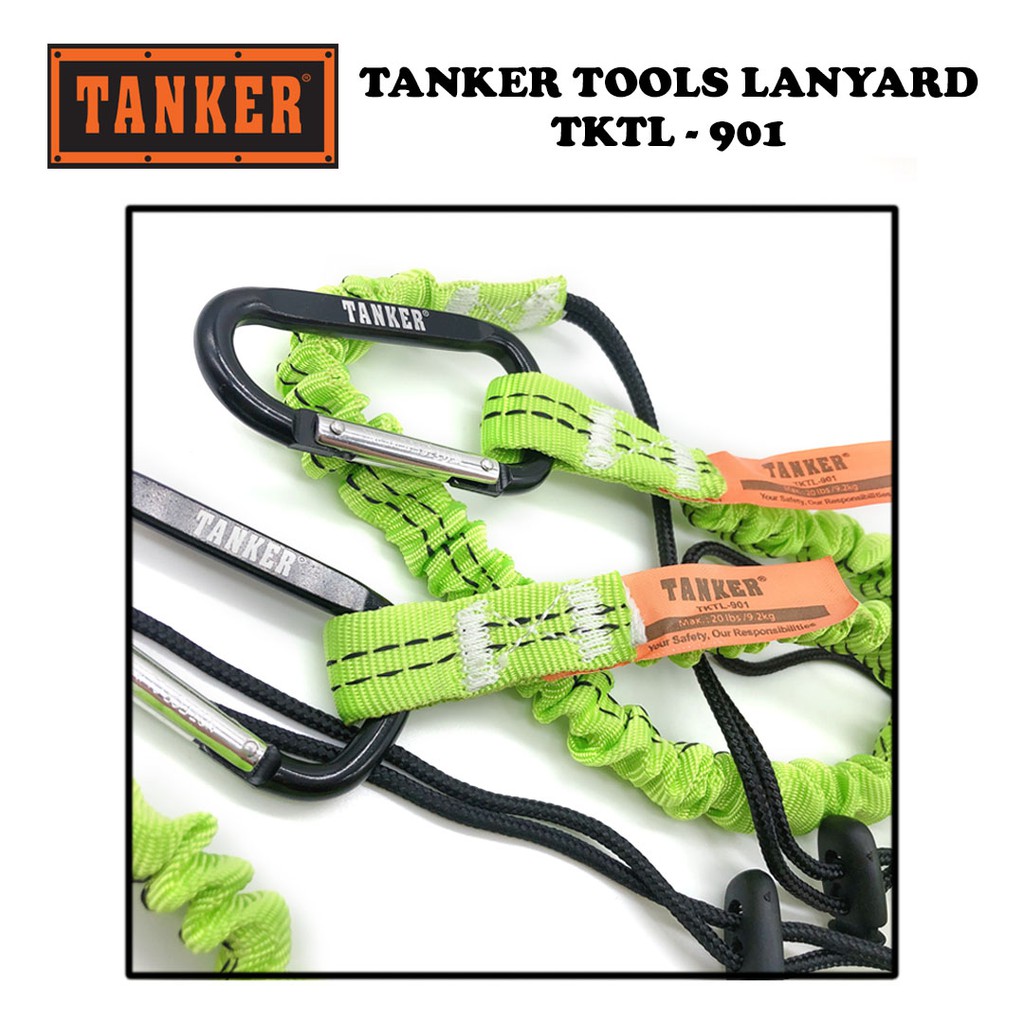 Tanker Tools Lanyard - Fluorescent Green & Orange (2cm x 85cm) - Image 7