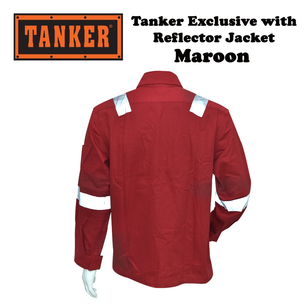 Tanker Exclusive with Reflector Jacket - Maroon - Image 4