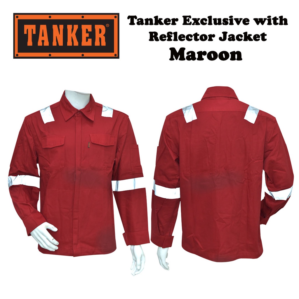 Tanker Exclusive with Reflector Jacket - Maroon