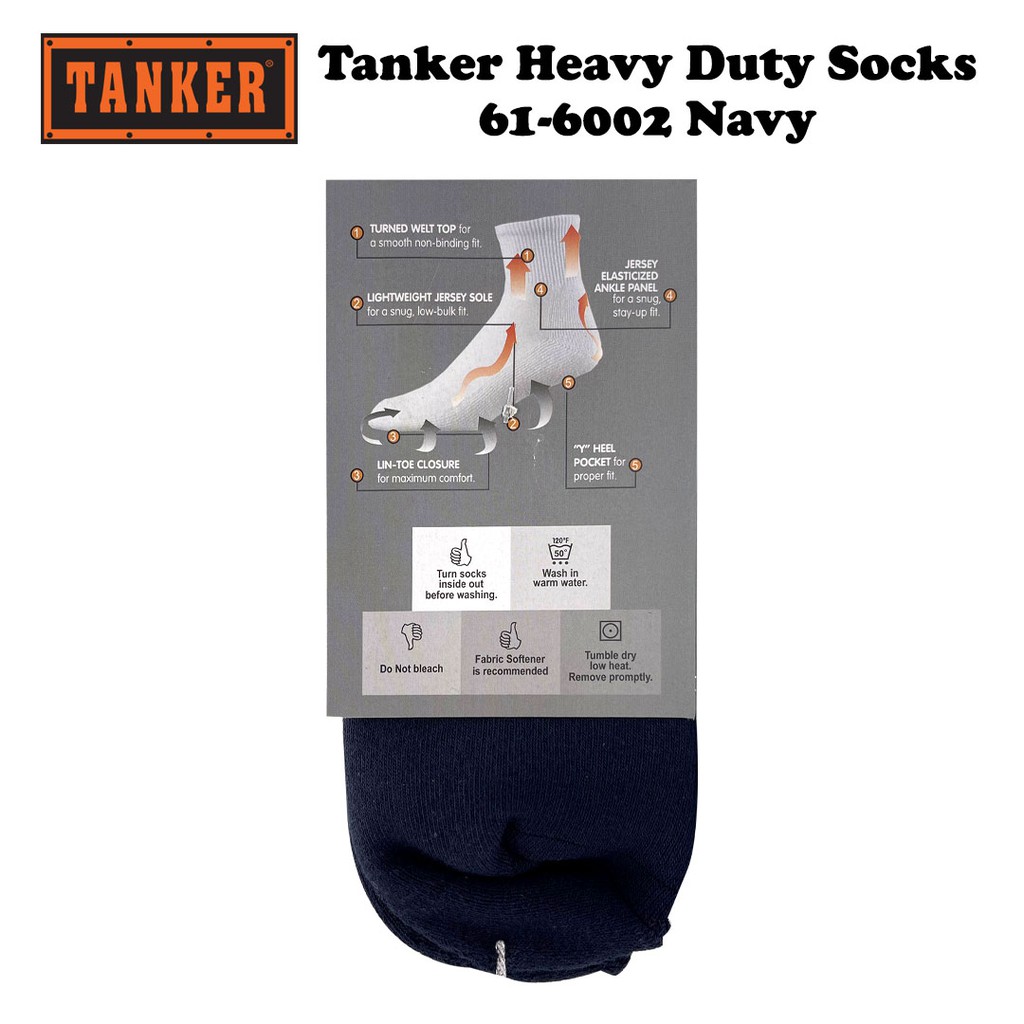 Tanker Heavy Duty Socks 61-6002 - Navy/Black - Image 4