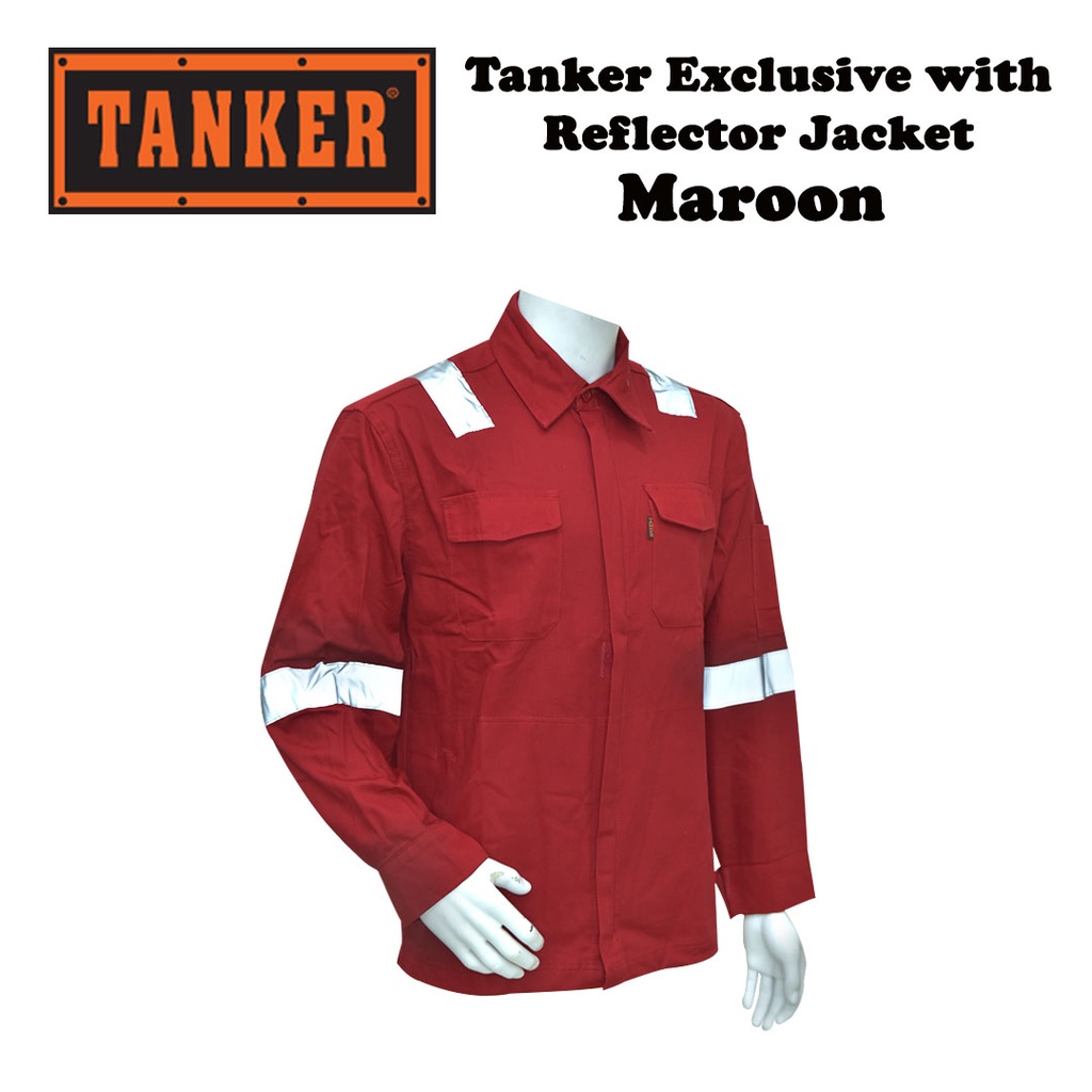 Tanker Exclusive with Reflector Jacket - Maroon - Image 3