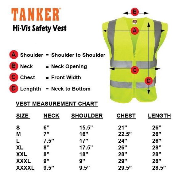 Tanker Safety Vest TSV5313 - Orange - Image 4
