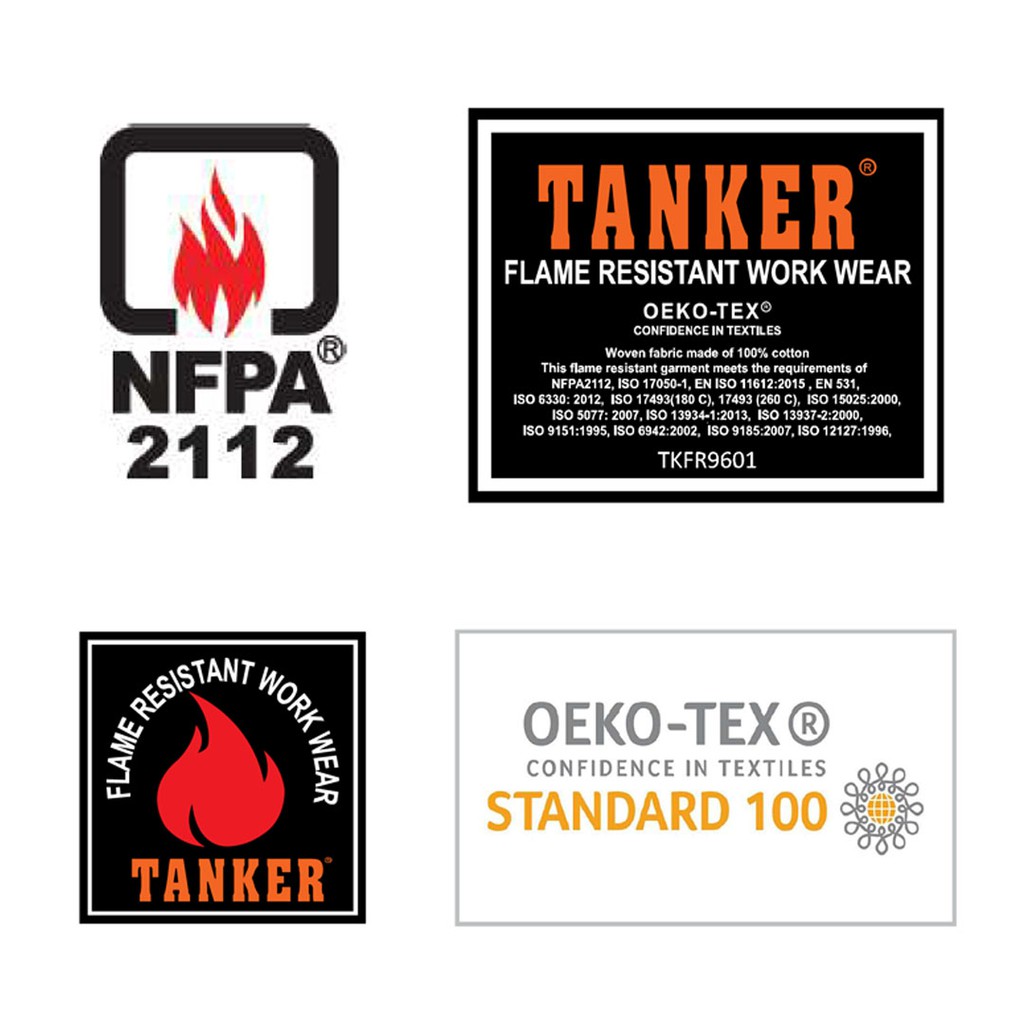 Tanker Fire Resistant Coverall - Orange / Navy Blue - Image 9