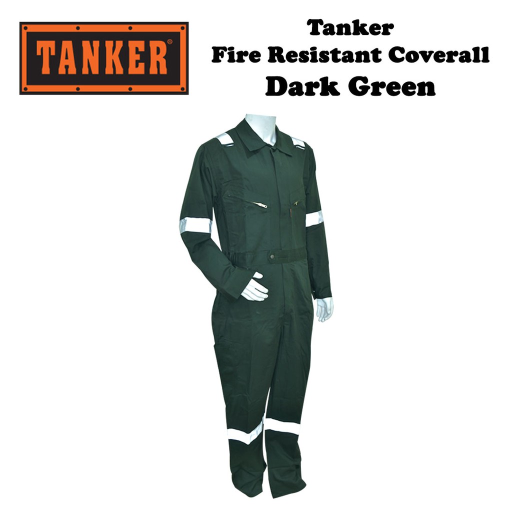 Tanker Fire Resistant Coverall - Red / Dark Green - Image 3