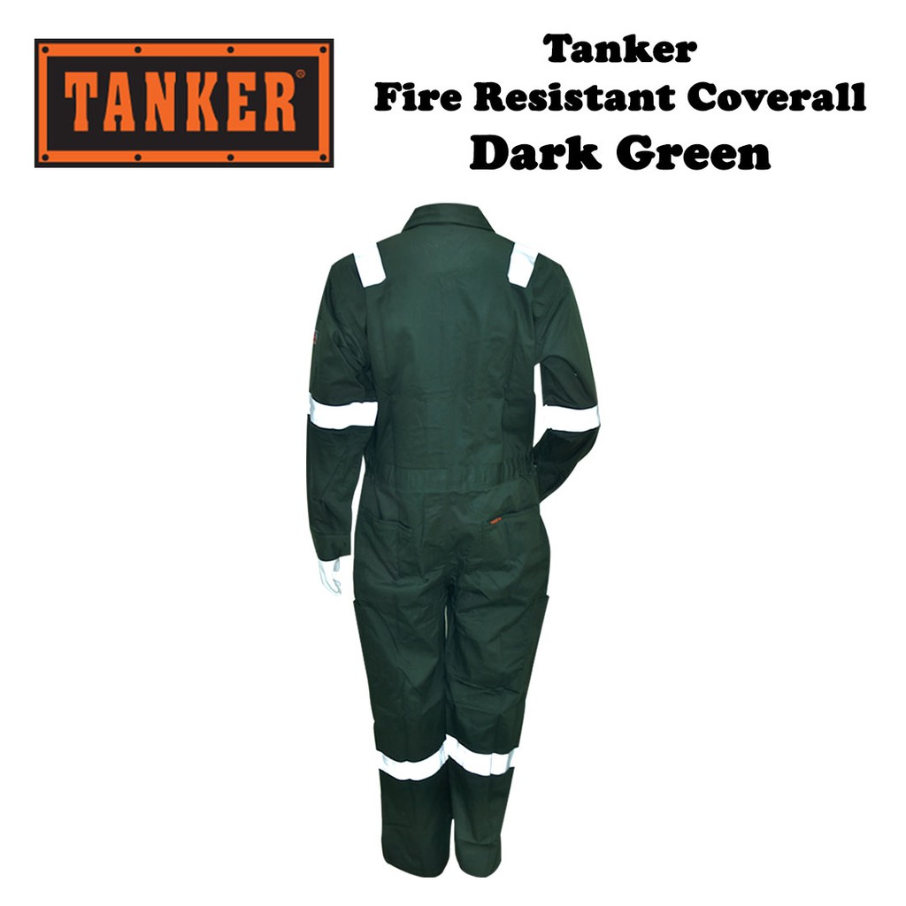 Tanker Fire Resistant Coverall - Red / Dark Green - Image 4
