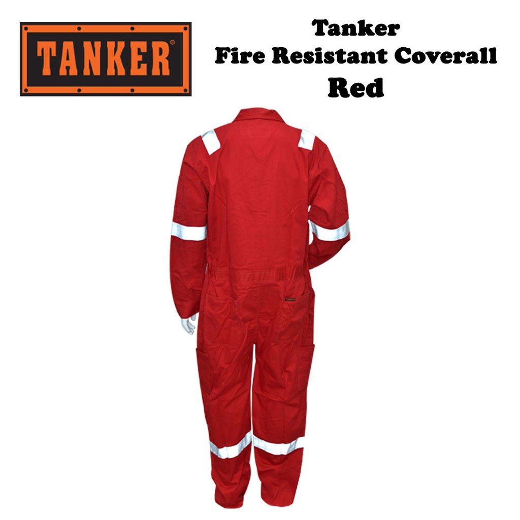 Tanker Fire Resistant Coverall - Red / Dark Green - Image 7