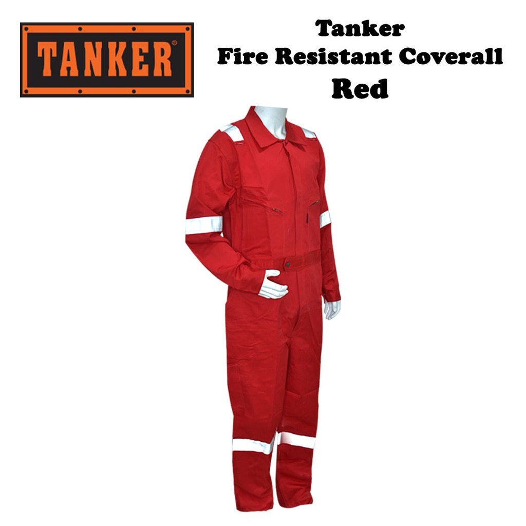 Tanker Fire Resistant Coverall - Red / Dark Green - Image 6