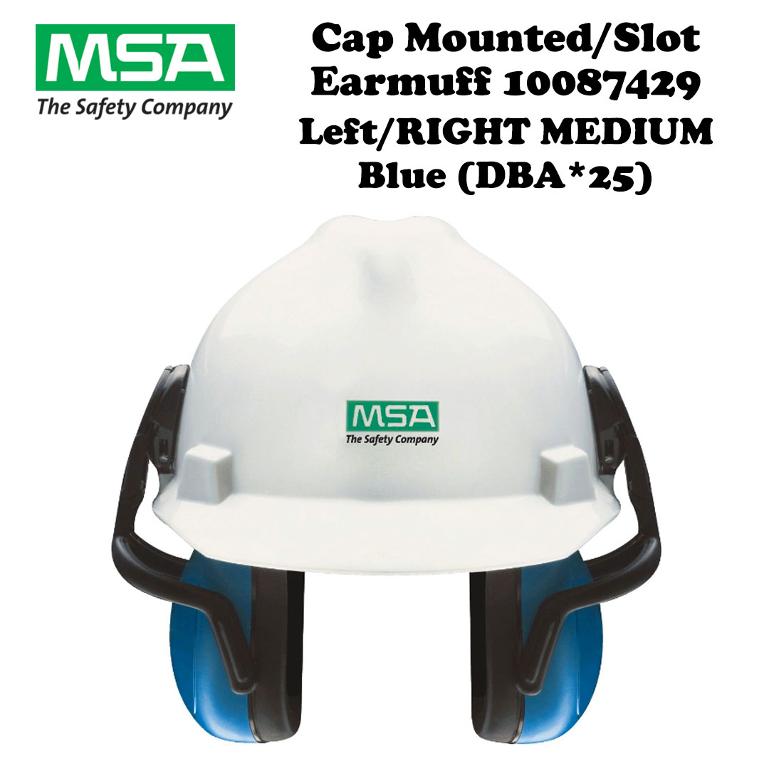 MSA Cap Mounted/Slot Earmuff 10087429 Left/Right Medium Blue (DBA*25) - Image 2