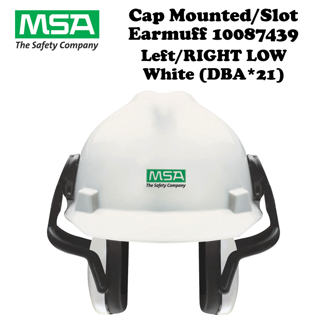 MSA Cap Mounted/Slot Earmuff 10087439 Left/Right Low White (DBA*21) - Image 2