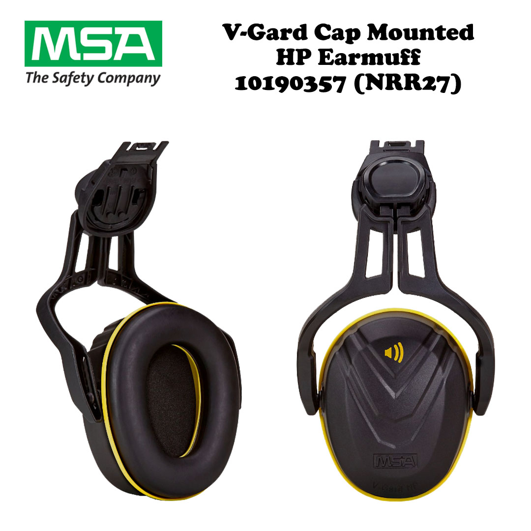 MSA V-Gard Cap Mounted HP Earmuff, Medium 10190357 (NRR27)