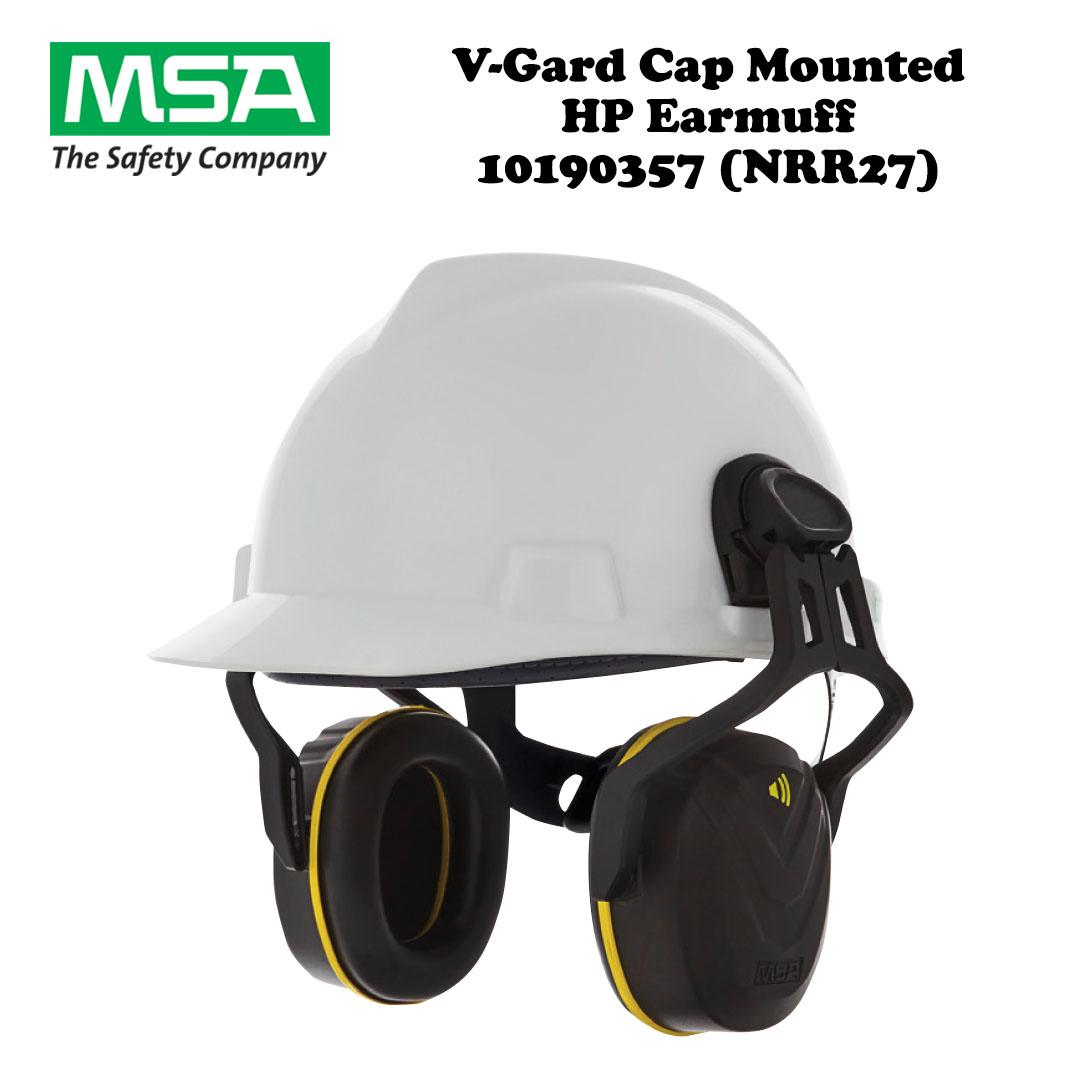 MSA V-Gard Cap Mounted HP Earmuff, Medium 10190357 (NRR27) - Image 2