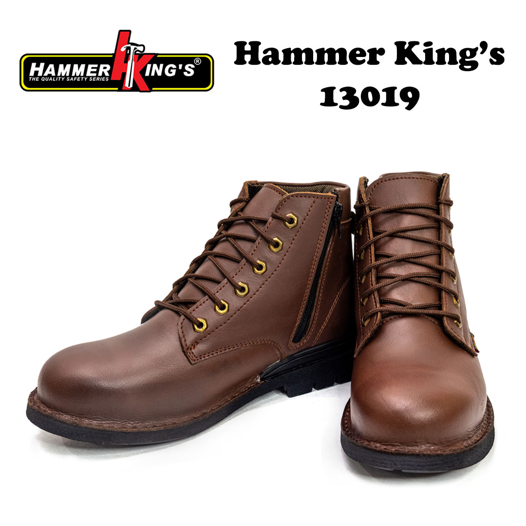 Hammer King High Cut Zipper Laced Brown 13019 - Image 3