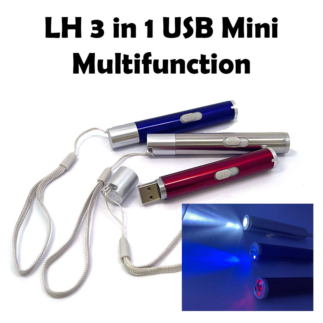 LH 3 in 1 USB Mini Multifunction Flashlight - Image 2