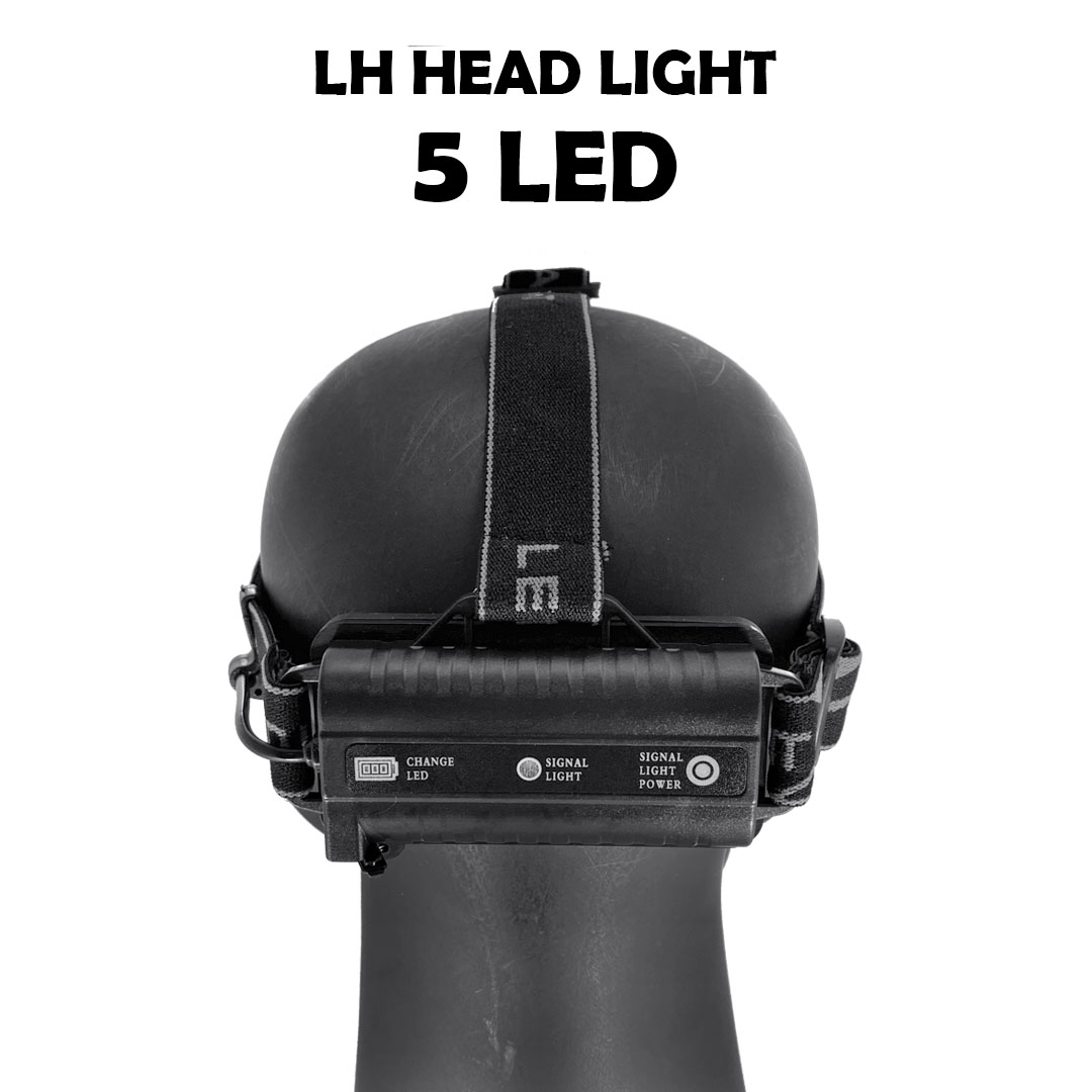 LH Head Lamp 5 LED (Batteries Included) - Image 2