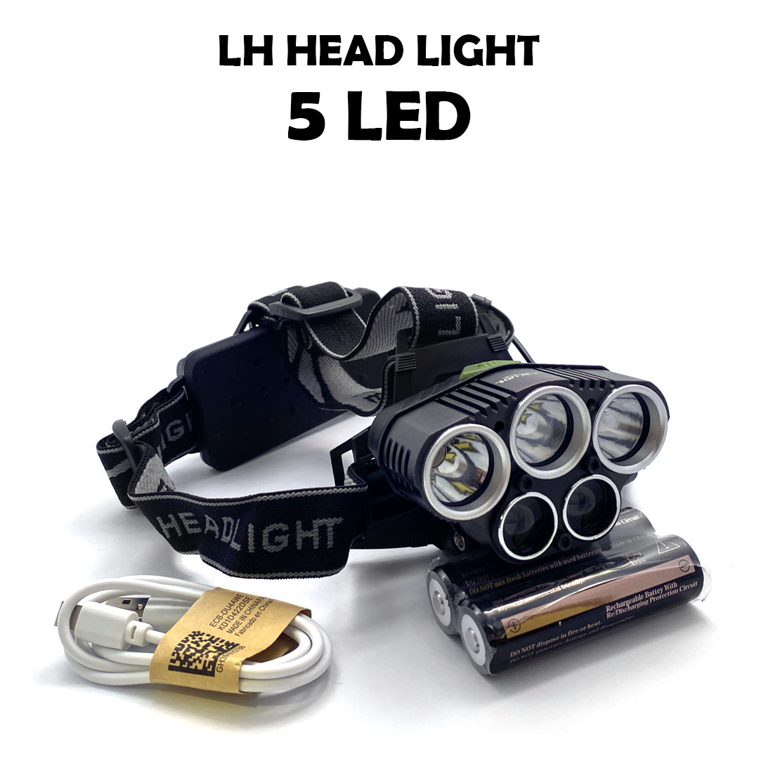 LH Head Lamp 5 LED (Batteries Included) - Image 4