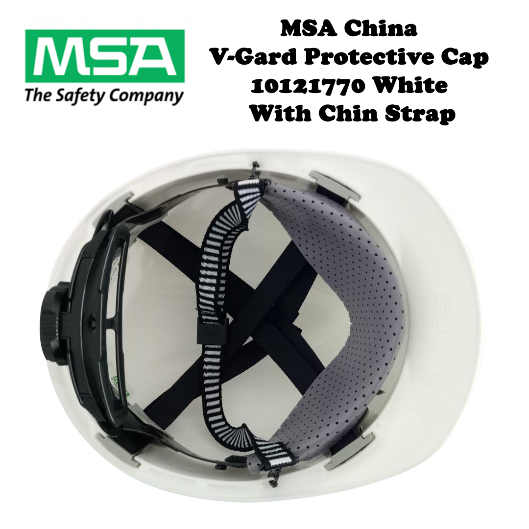 MSA V-Gard Protective Cap - White (Original China) - Image 2