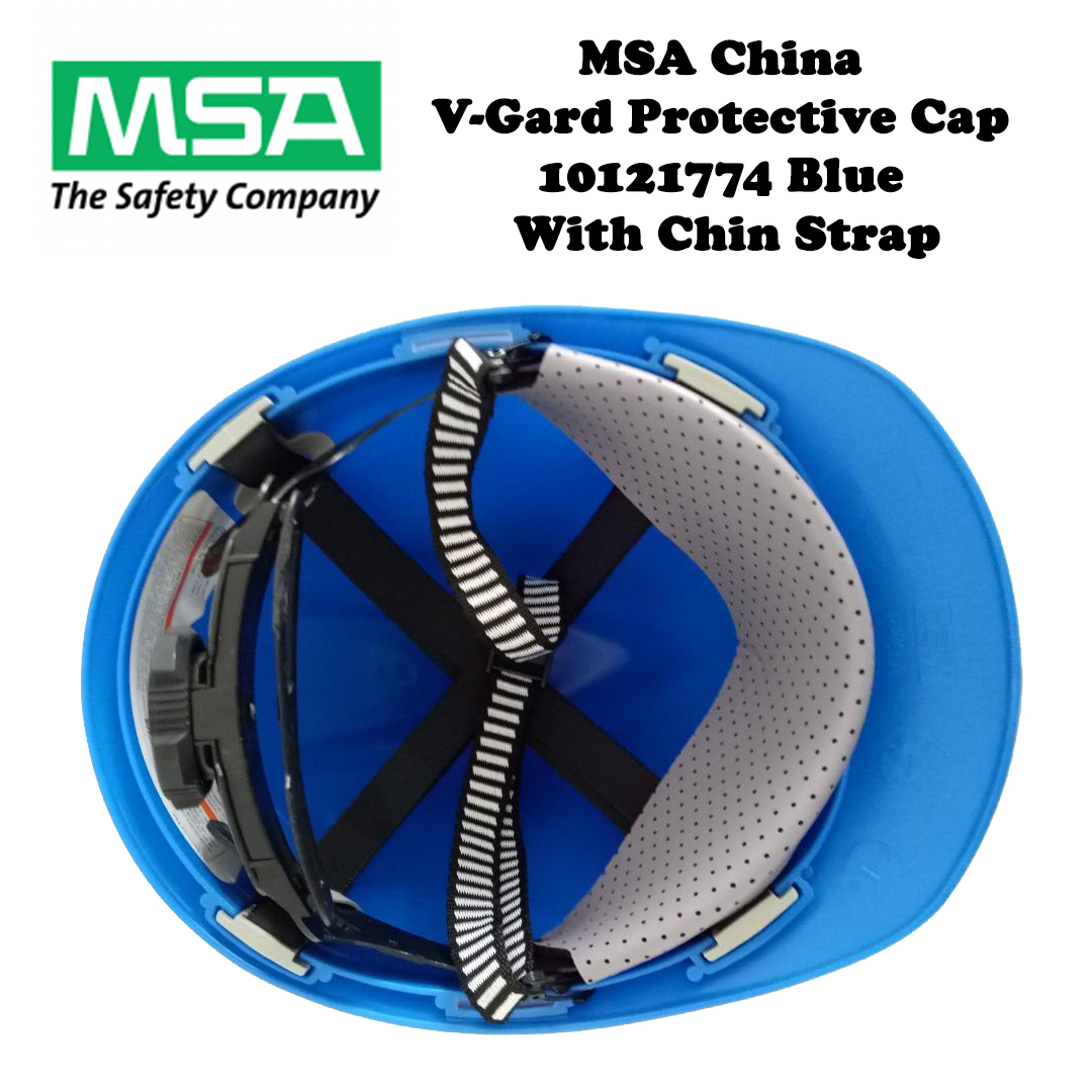 MSA V-Gard Protective Cap - Blue (Original China) - Image 2