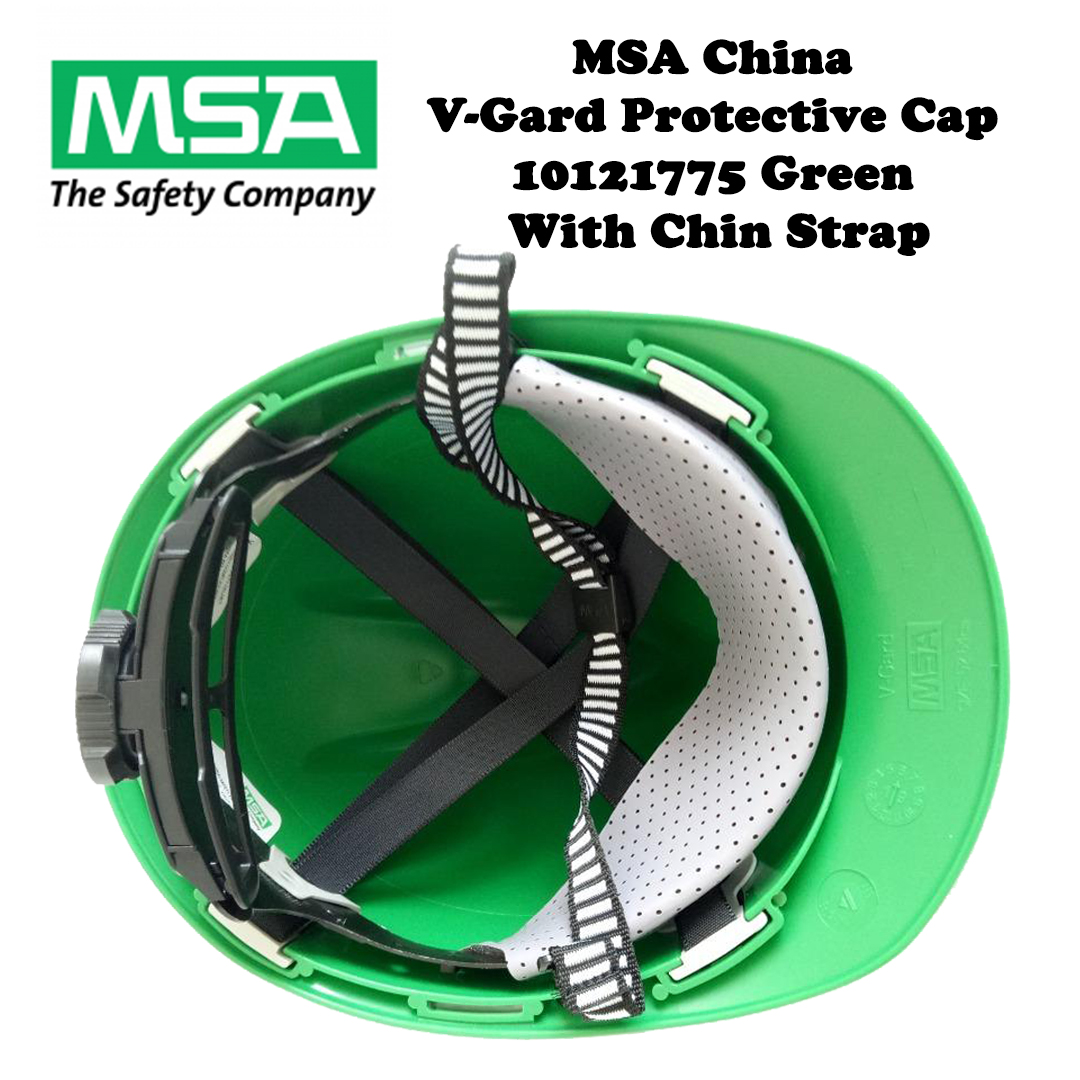 MSA V-Gard Protective Cap - Green (Original China) - Image 2