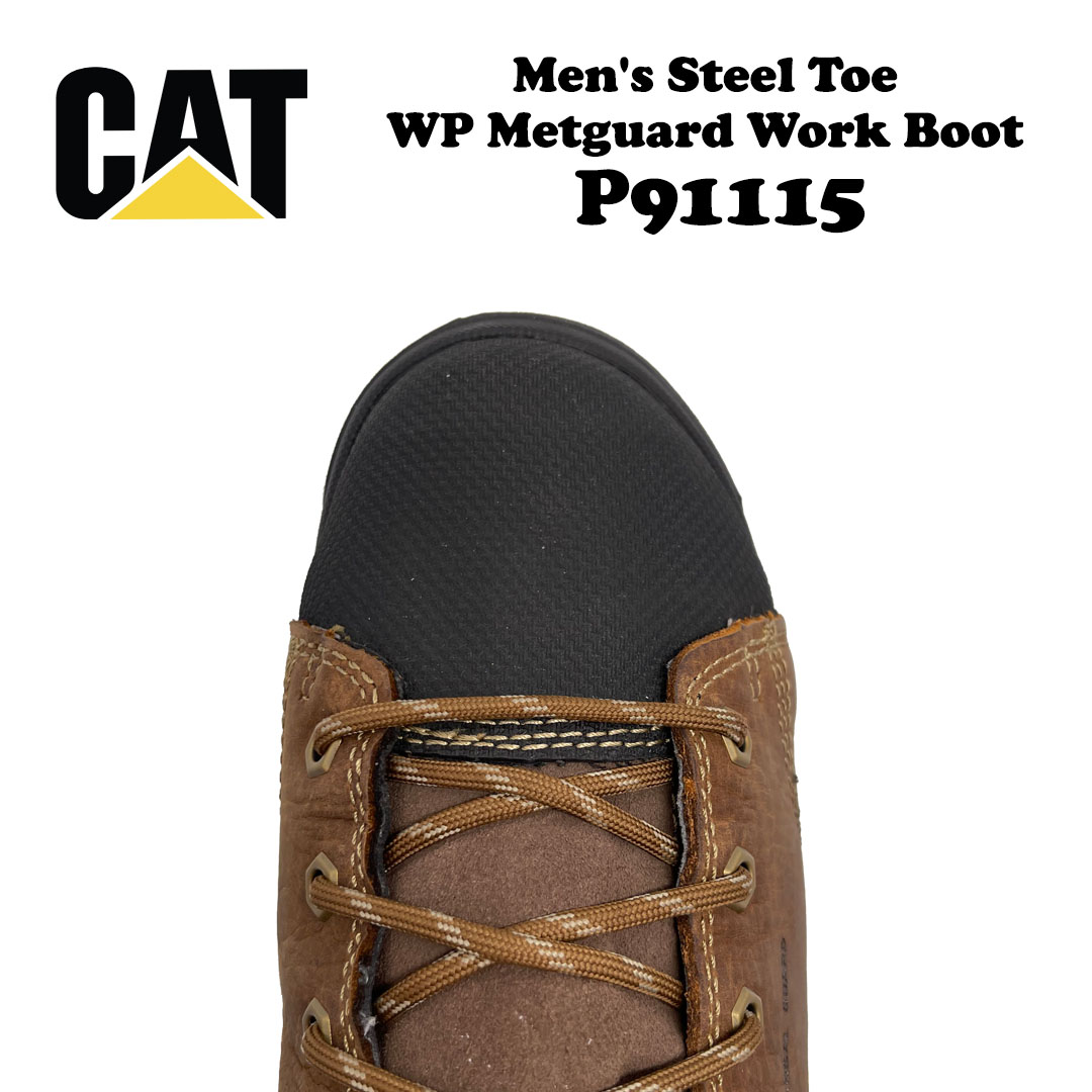 Caterpillar Steel Toe Waterproof Metguard Work Boots P91115 - Image 4