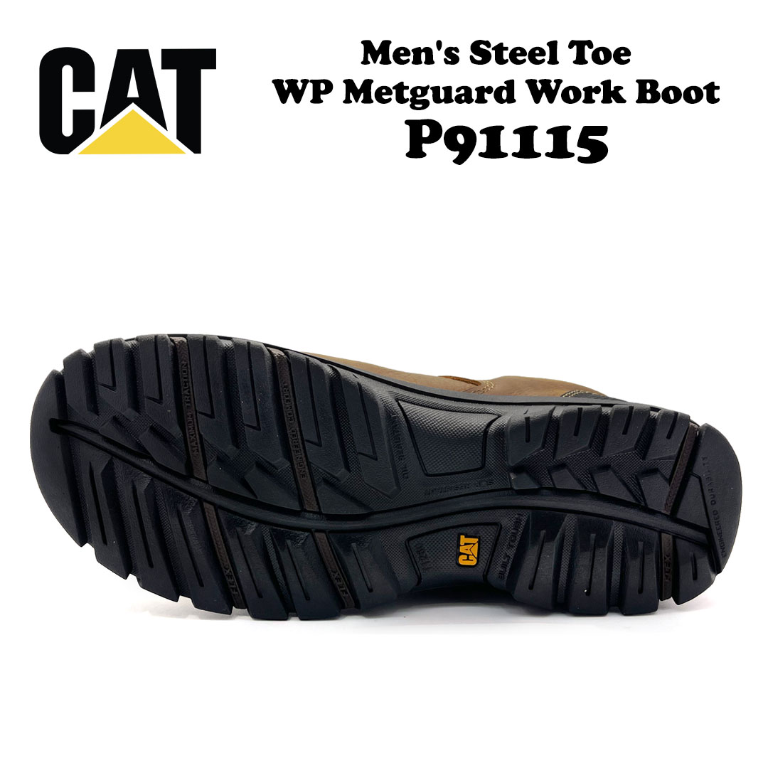 Caterpillar Steel Toe Waterproof Metguard Work Boots P91115 - Image 5