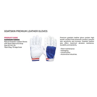 Worksafe Goatskin Premium Leather Gloves 520WSWG138NSX - Image 3