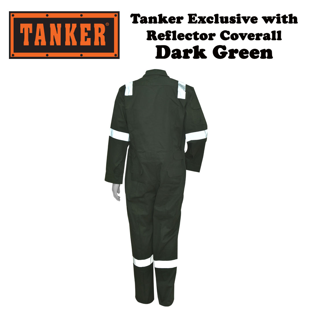 Tanker Exclusive with Reflector Coverall - Dark Green - Image 4