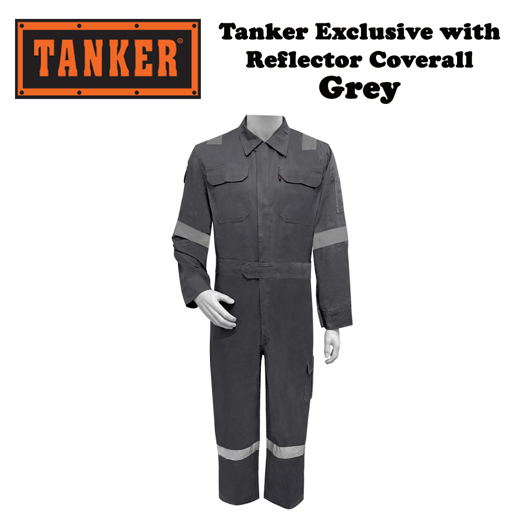 Tanker Exclusive with Reflector Coverall - Grey - Image 3