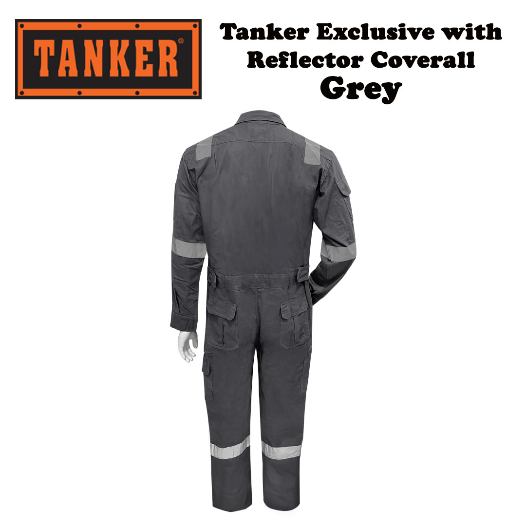 Tanker Exclusive with Reflector Coverall - Grey - Image 4