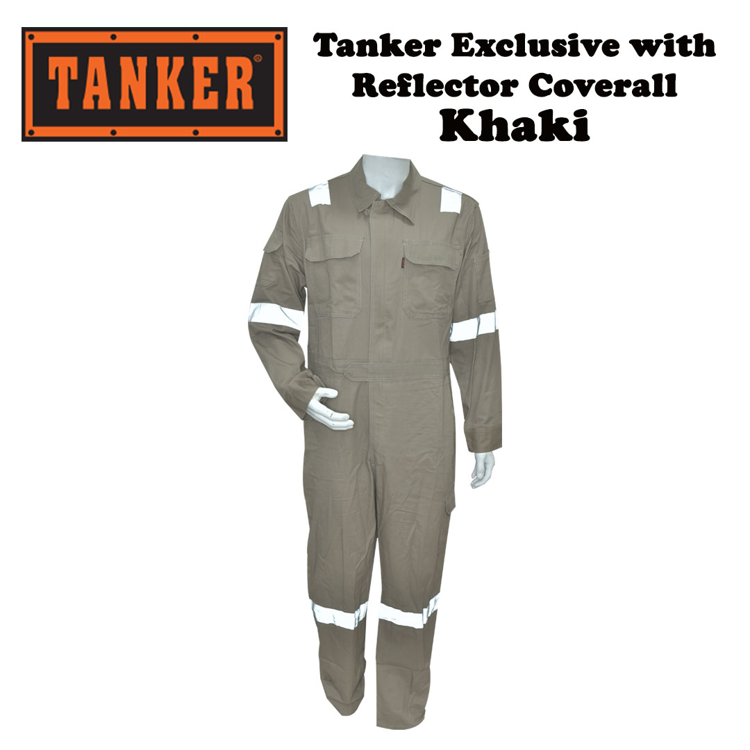 Tanker Exclusive with Reflector Coverall - Khaki - Image 3