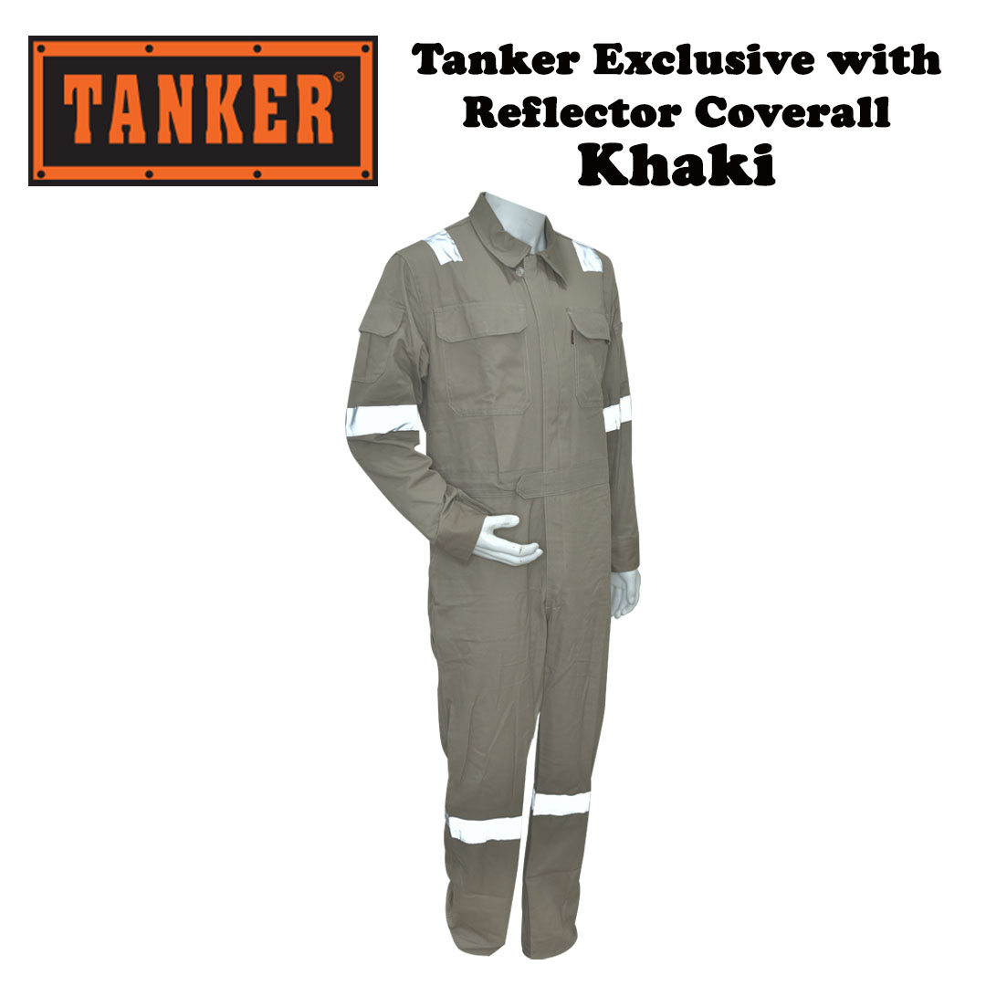 Tanker Exclusive with Reflector Coverall - Khaki - Image 2