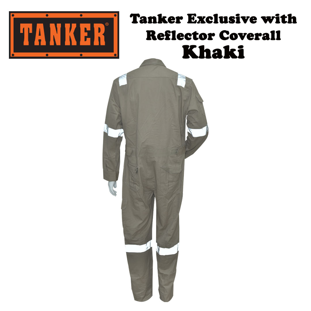 Tanker Exclusive with Reflector Coverall - Khaki - Image 4