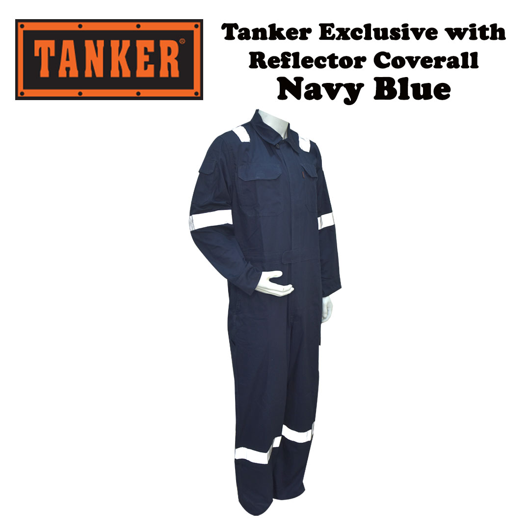 Tanker Exclusive with Reflector Coverall - Navy Blue - Image 3