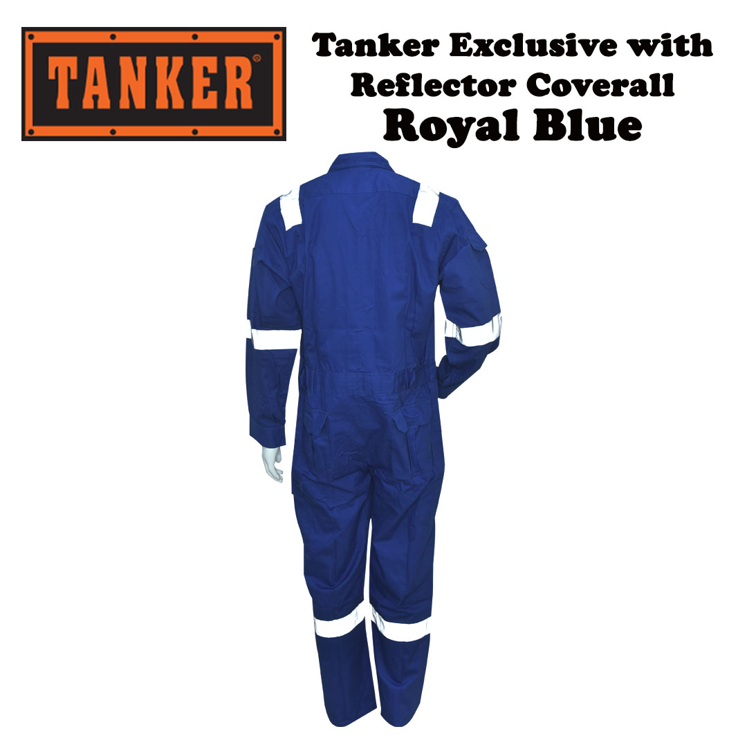 Tanker Exclusive with Reflector Coverall - Royal Blue - Image 4