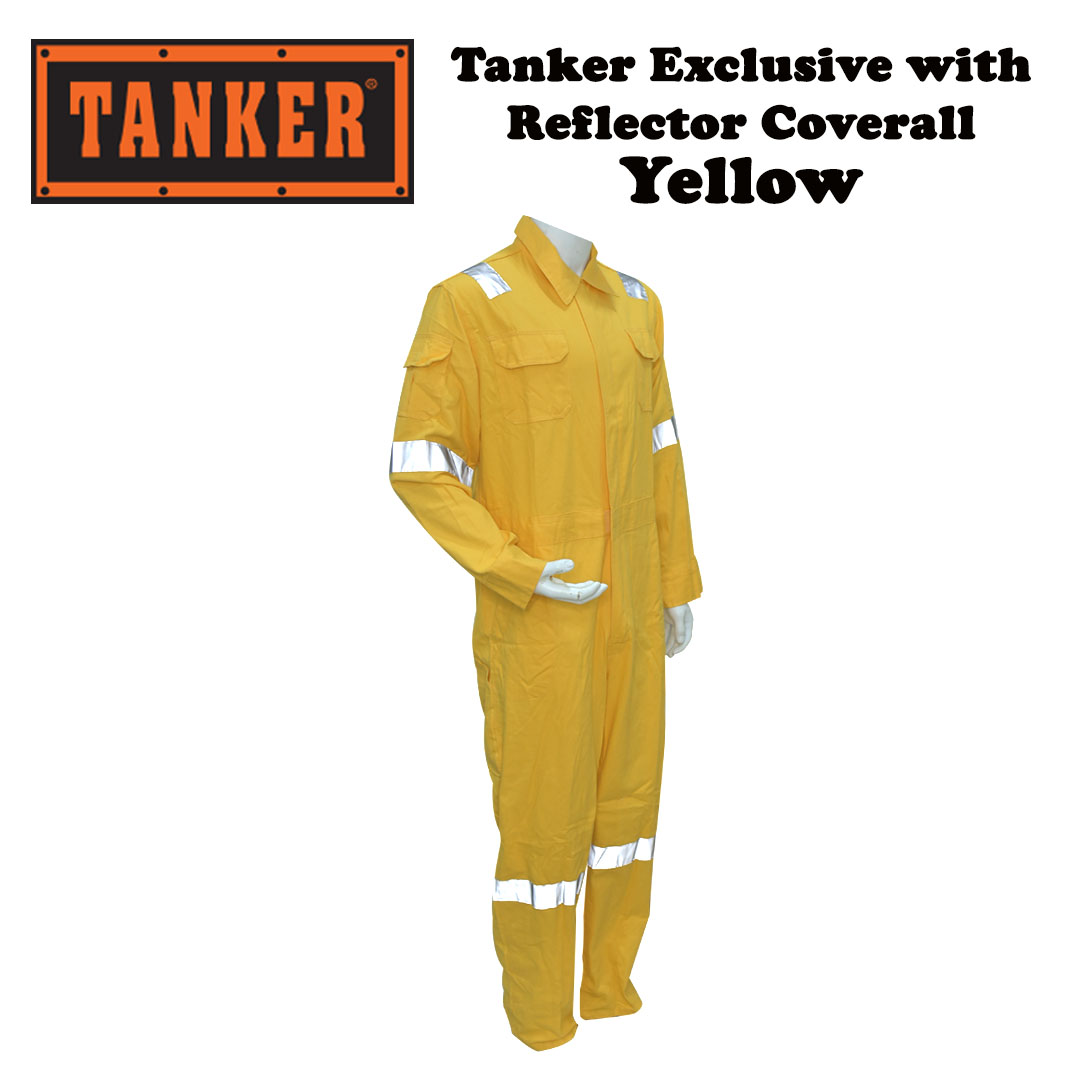 Tanker Exclusive with Reflector Coverall - Yellow - Image 3
