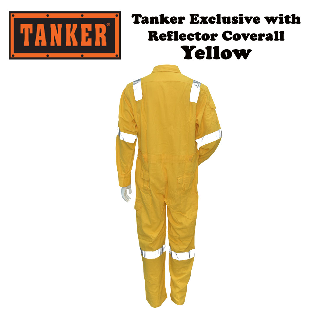 Tanker Exclusive with Reflector Coverall - Yellow - Image 4