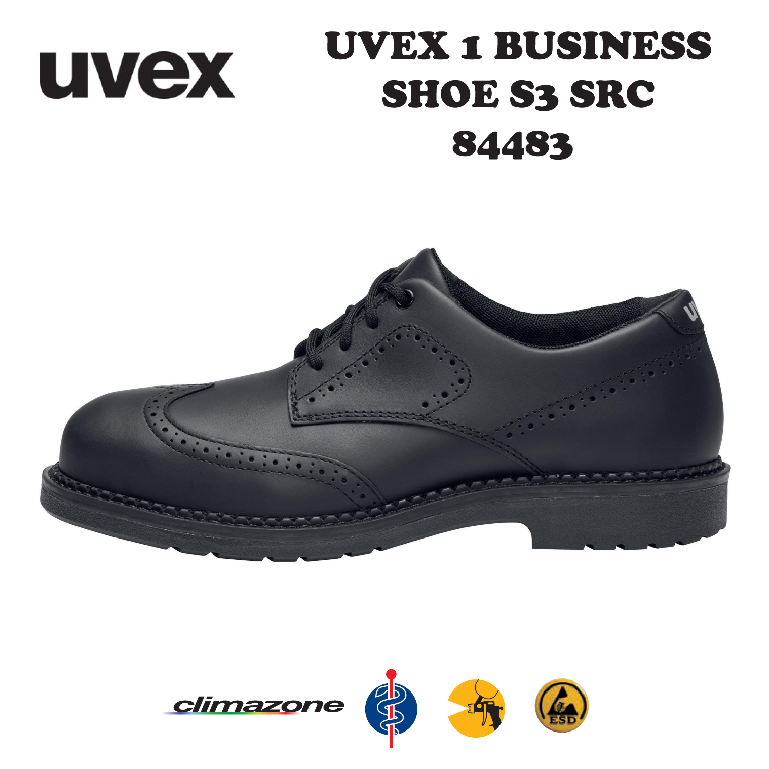 Uvex 1 Business Shoe S3 SRC 84483 - Image 3