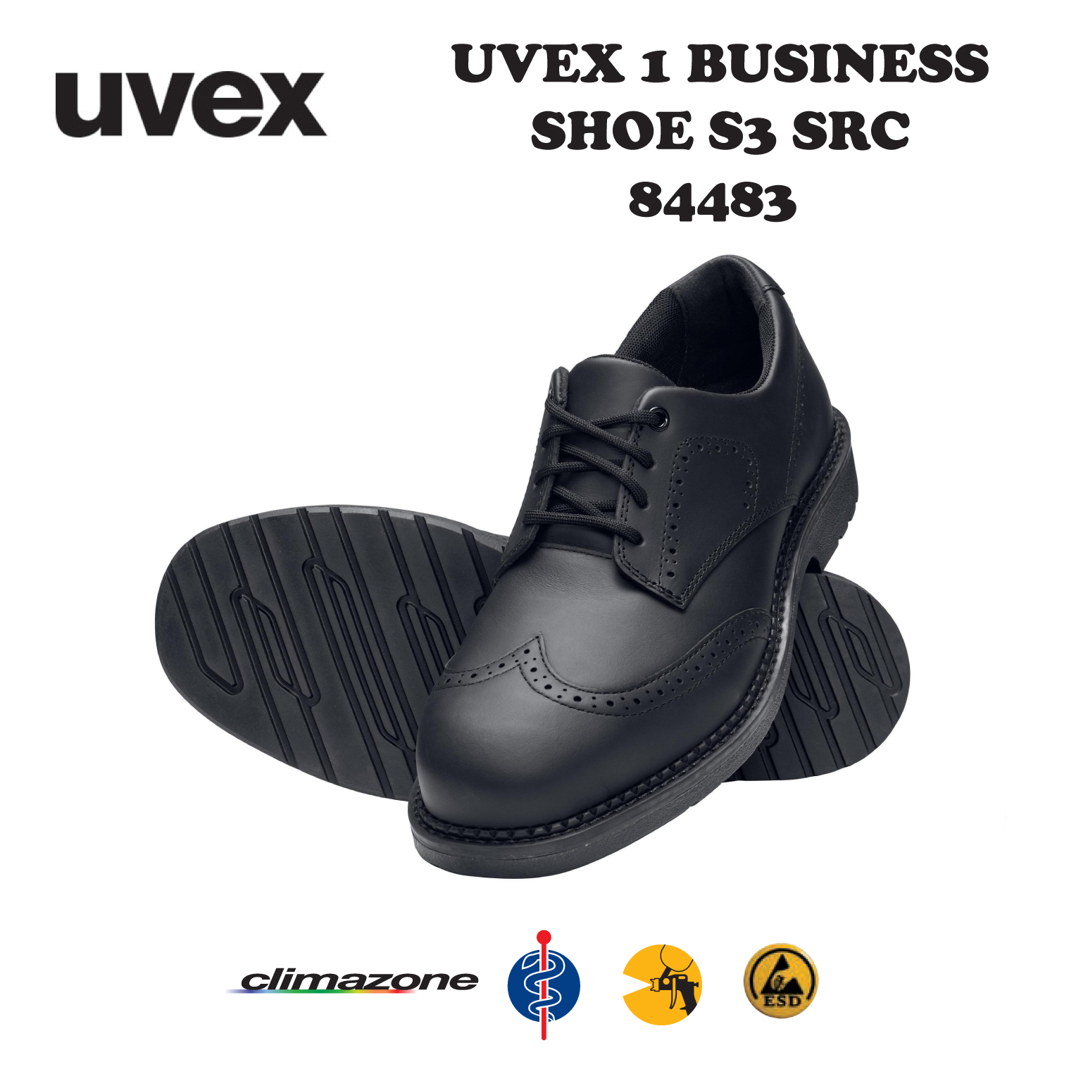 Uvex 1 Business Shoe S3 SRC 84483 - Image 2