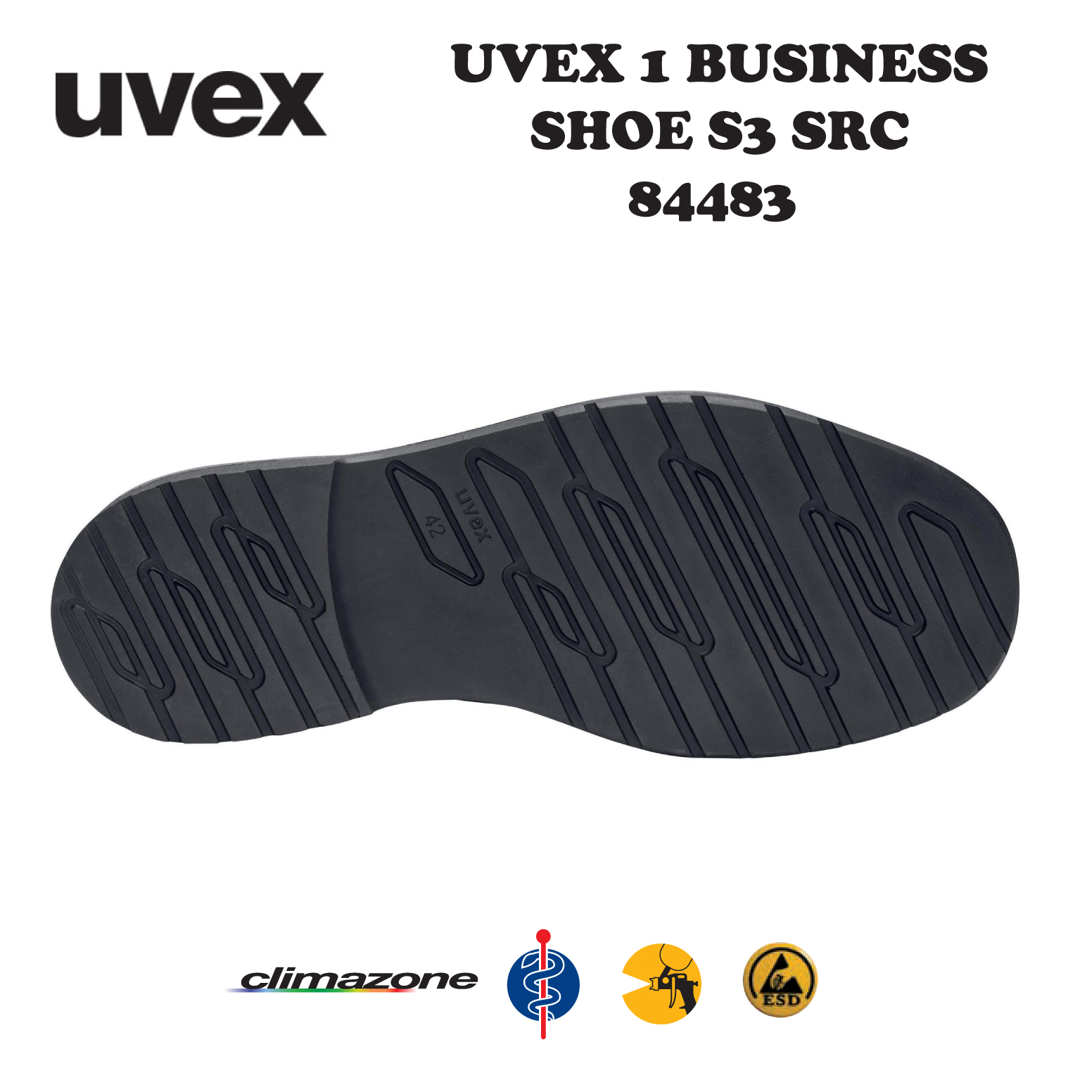 Uvex 1 Business Shoe S3 SRC 84483 - Image 4