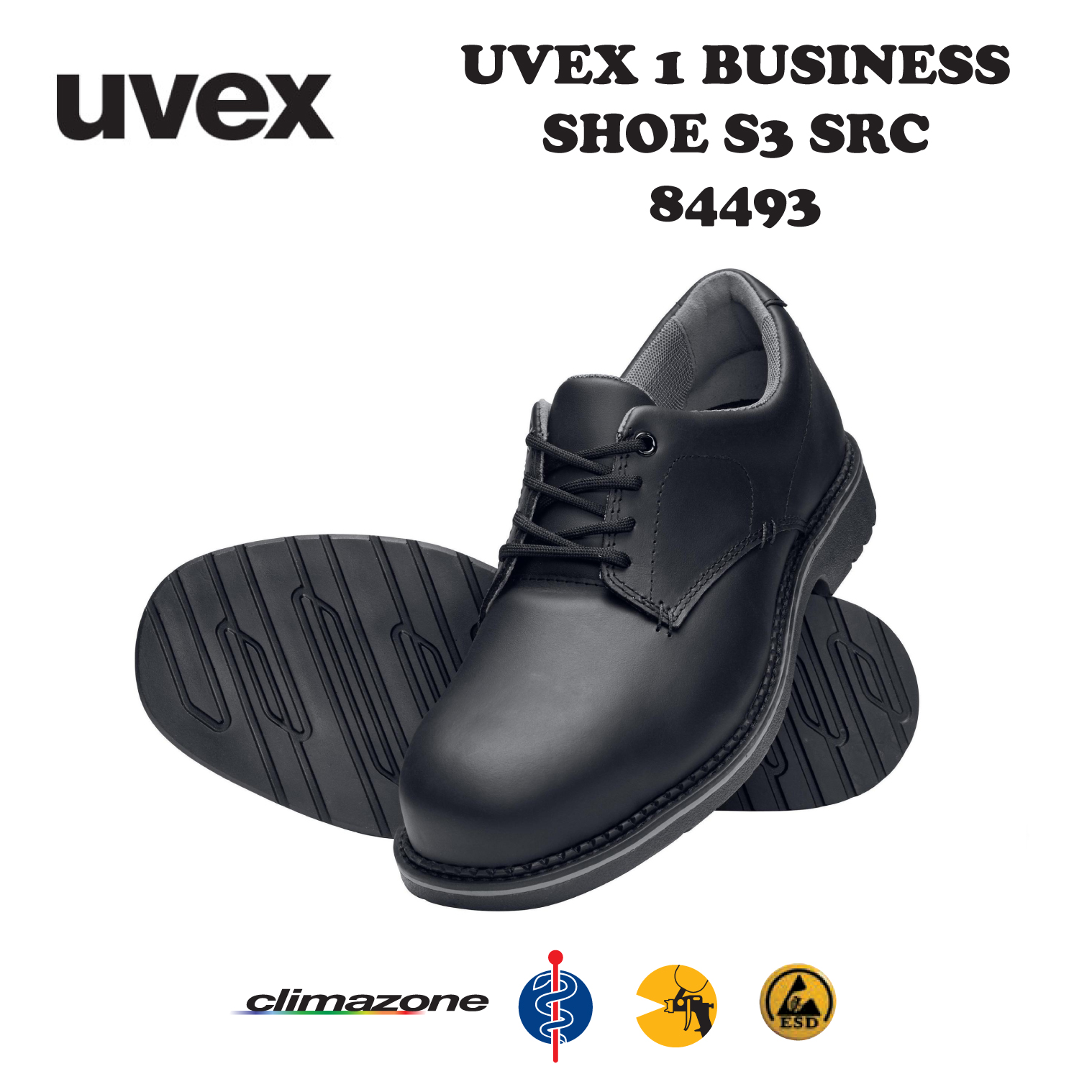 Uvex 1 Business Shoe S3 SRC 84493 - Image 2