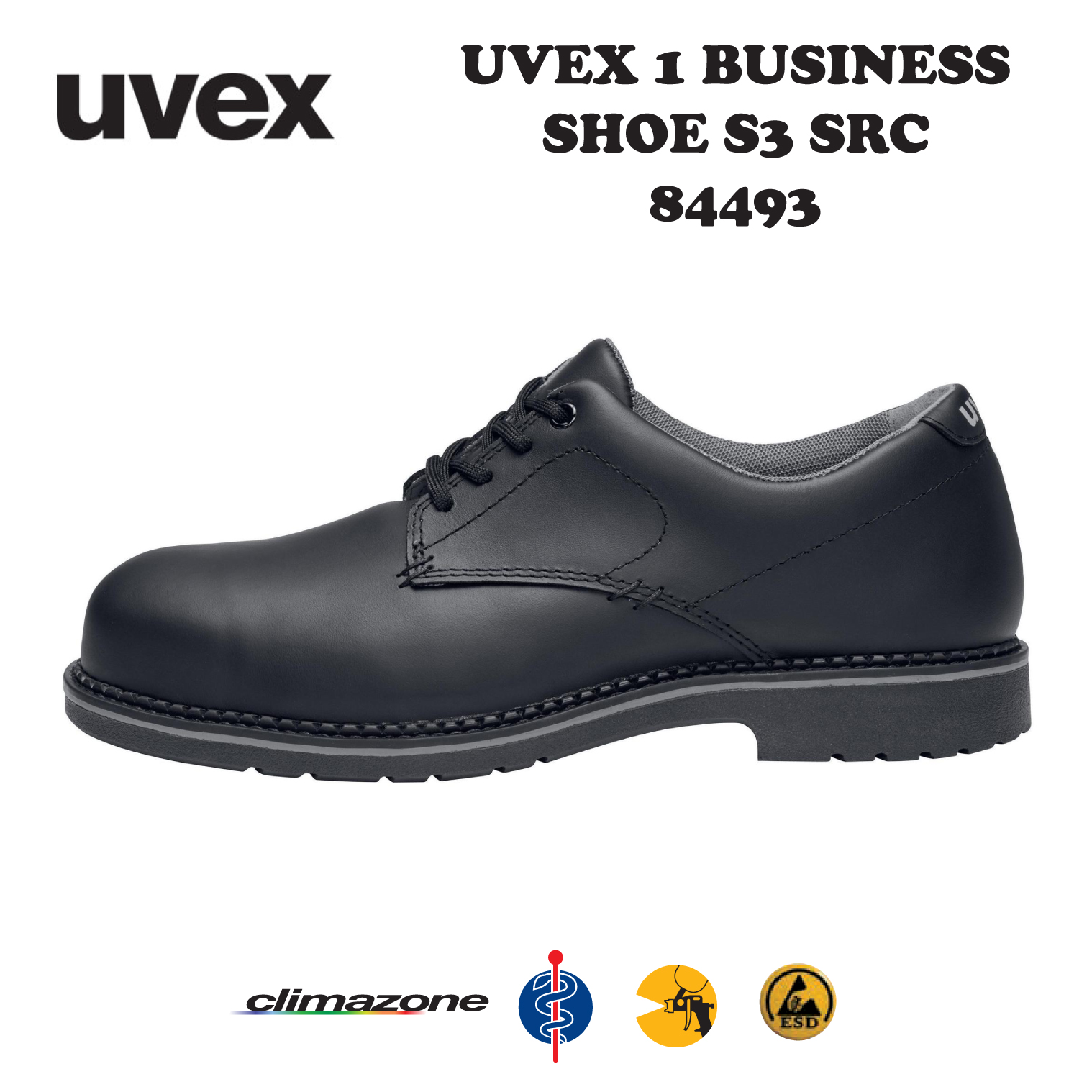 Uvex 1 Business Shoe S3 SRC 84493 - Image 3