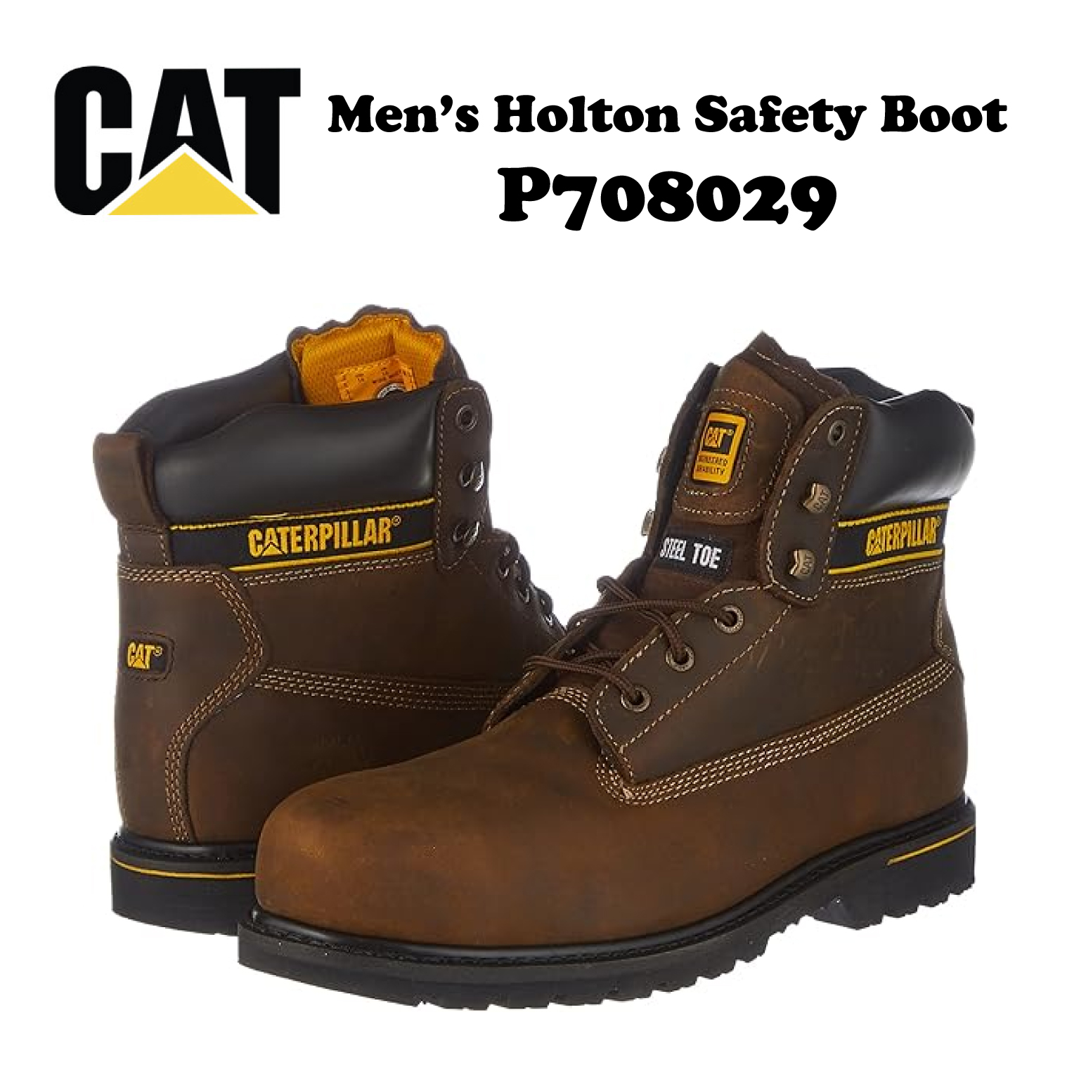 Caterpillar Men's Holton Safety Boot P708029 - Image 4